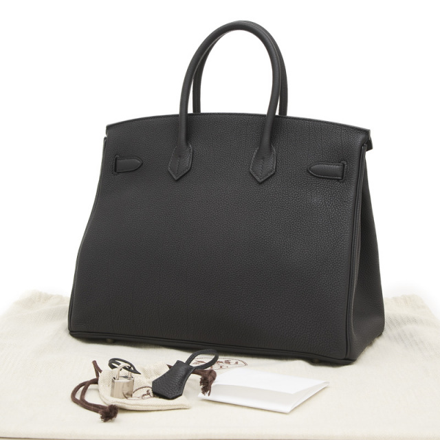 エルメス バーキン35 トゴ ブラック シルバー金具 W刻印 HERMES