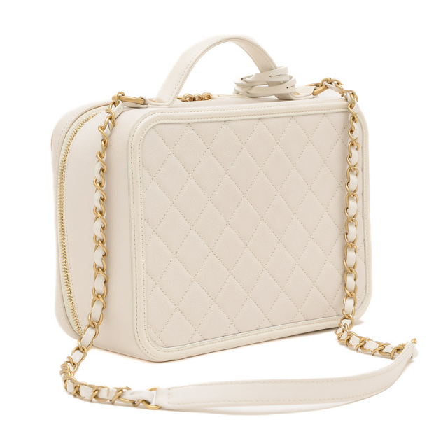 VINTAGE●CHANEL●CC フィリグリー バニティケース ミディアム VINTAGE○CHANEL○CCフィリグリーバニティケースミディアム