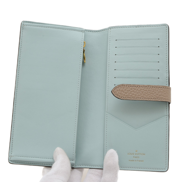 ルイヴィトン LV ヴェルティカル ウォレット 二つ折り長財布 トリヨン  