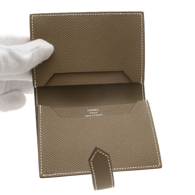 HERMES】エルメス ベアンミニ カードケースエトゥープ