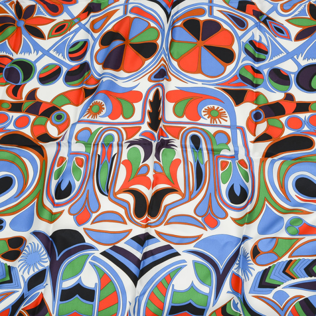 エルメス カレ140 ショール CARRE GEANT ブロン/ルージュ/ヴェール HERMES