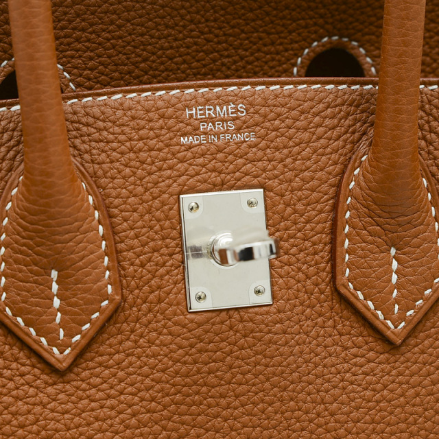 エルメス バーキン25 トゴ ゴールド シルバー金具 A刻印 HERMES