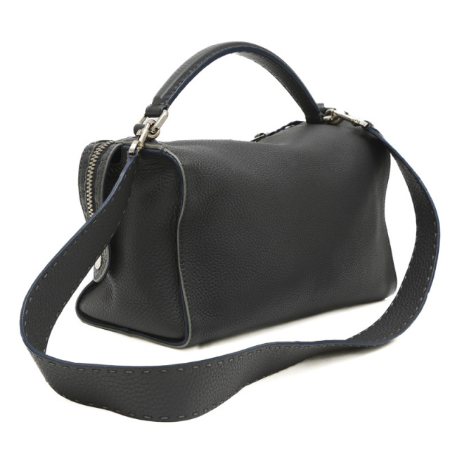 フェンディ セレリア レイ 2Wayショルダーバッグ レザー グレー 8BL137  