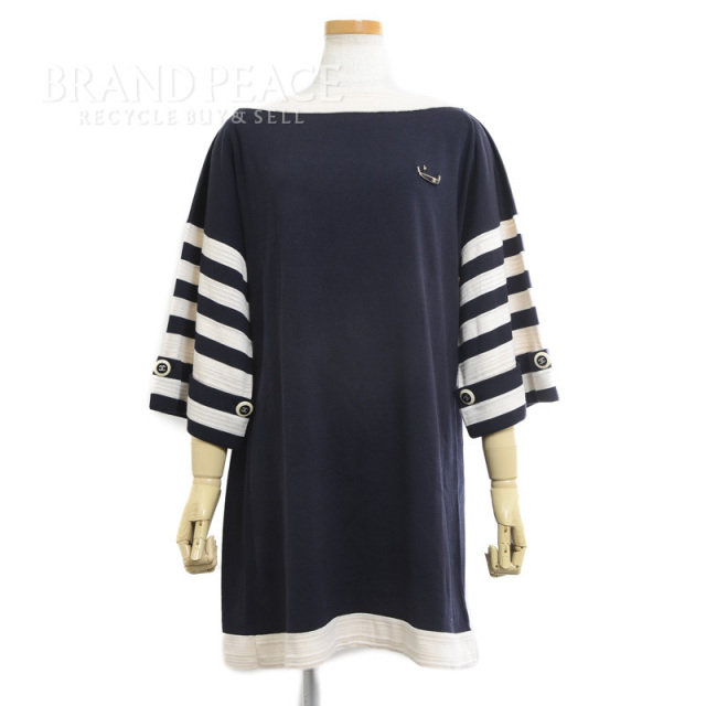 CHANEL ネイビーニットワンピース