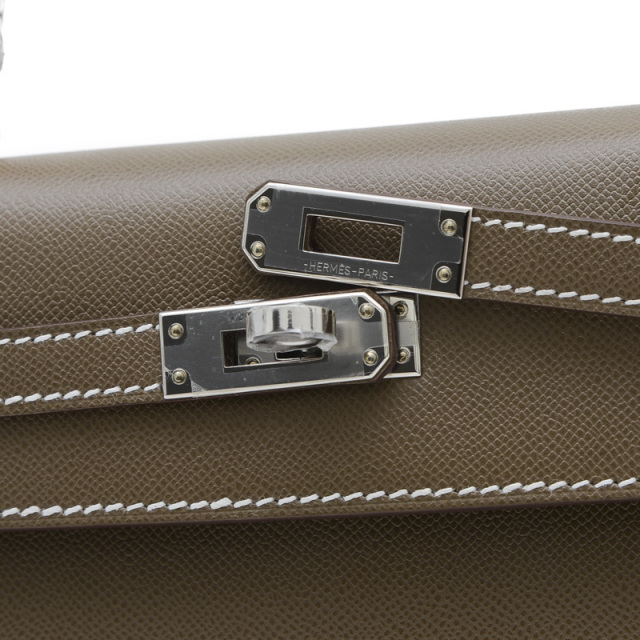 エルメス ケリー25 ヴェルソ 外縫い ヴォーマダム エトゥープ/バンブー