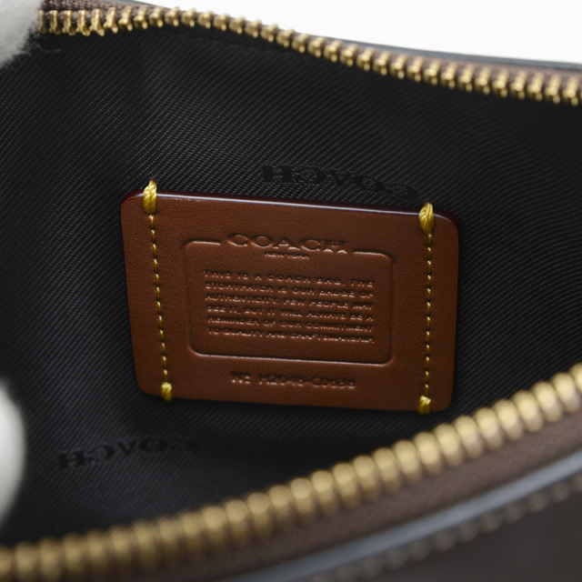 コーチ スウィンガー 2WAY ショルダーバッグ レザー ダーク