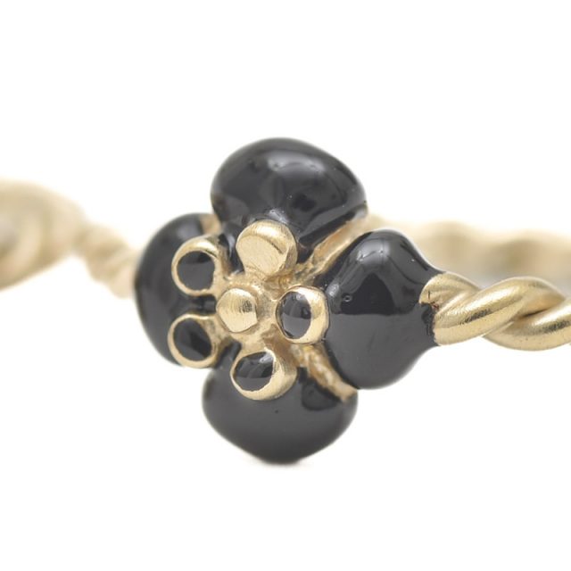 シャネル ツインリング ココマーク カメリア アンティークゴールド 10  