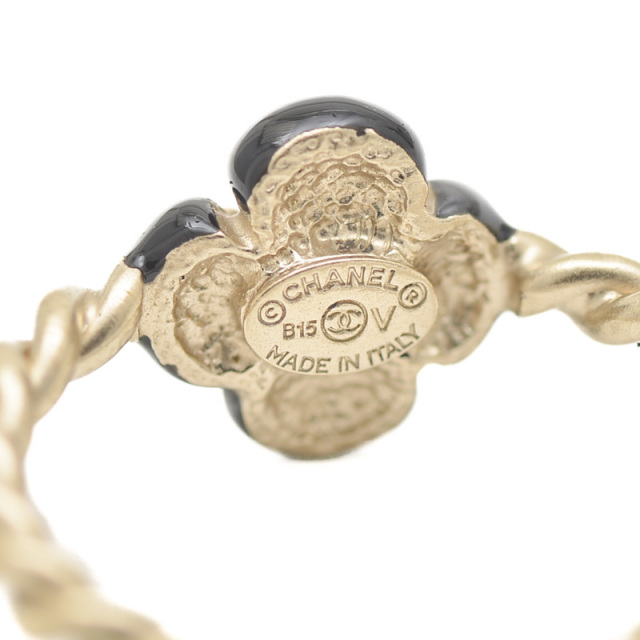 シャネル ツインリング ココマーク カメリア アンティークゴールド 10  