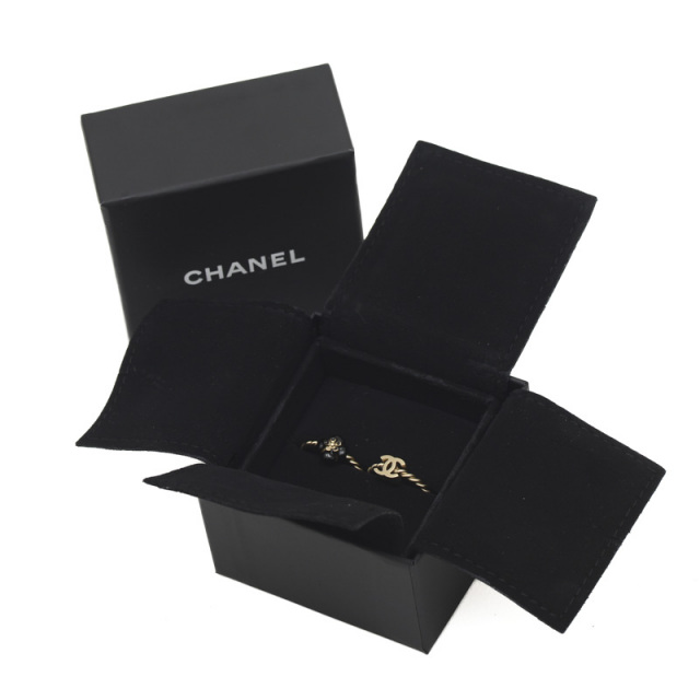 CHANEL シャネル　ヒール　グリッター　ラメ　カメリア　ココマーク　ネイビー CHANEL - 美品 シャネル カメリア ココマーク ロゴ ゴールド金具