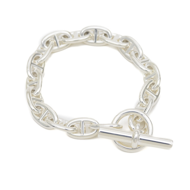 エルメス シェーヌダンクル MM ブレスレット シルバー SV925 17コマ HERMES