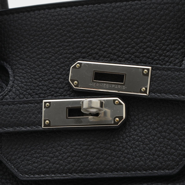 エルメス バーキン40 トゴ ブラック シルバー金具 W刻印 HERMES