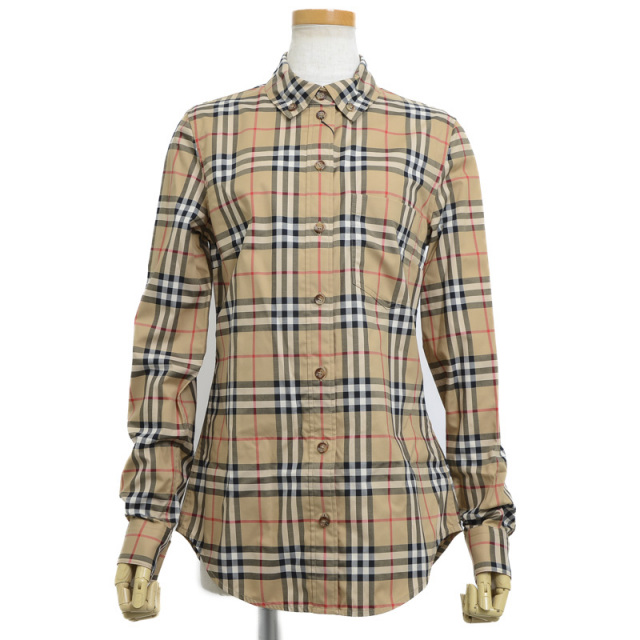 BURBERRY バーバリー チェック シャツ ブラウス 長袖 ベージュ  