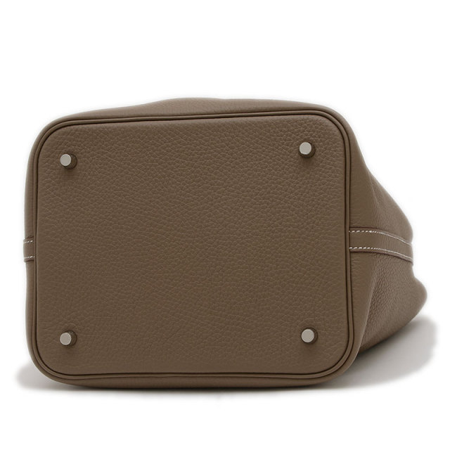 HERMES エルメス ピコタンロック MM エトゥープ シルバー金具 W刻印 エルメス ピコタンロックMM トリヨン エトゥープ シルバー金具