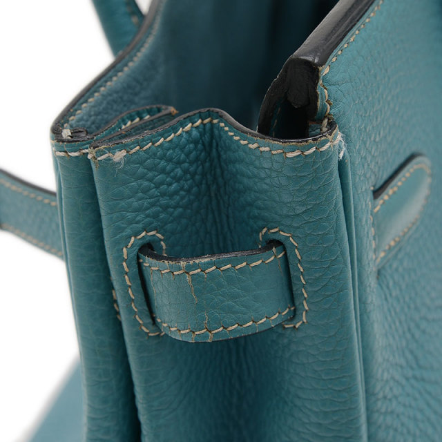 エルメス HERMES ユリスPM □R刻印 ブルージーン シルバー金具