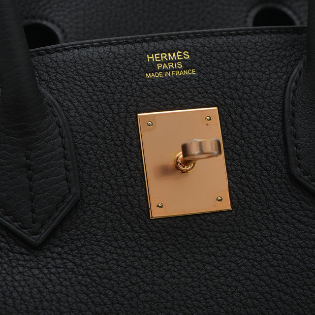 エルメス(HERMES) バーキン30 黒 トゴ ゴールド金具 U刻印