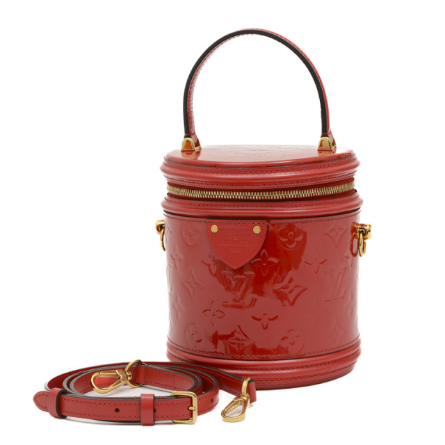 ルイヴィトン ヴェルニ カンヌ PM 2WAY ショルダーバッグ ルージュ  