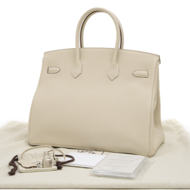 エルメス バーキン35 トゴ クレ シルバー金具 W刻印 HERMES