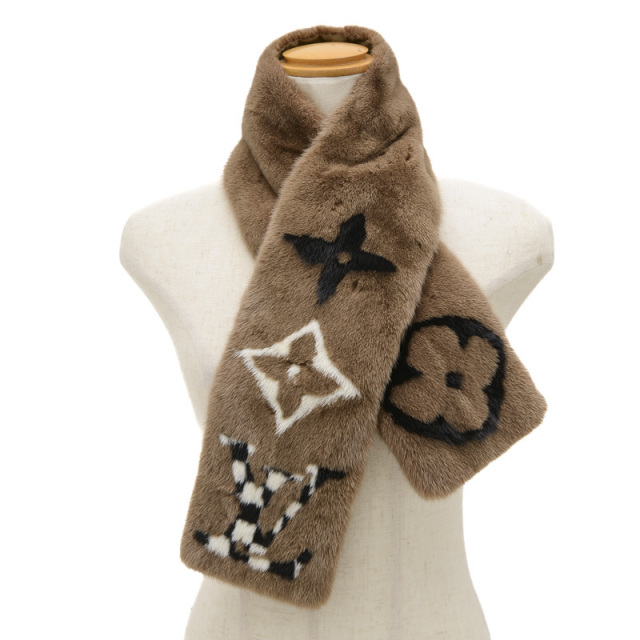 ミンクのスヌード ほぼ未使用 （未使用】ルイヴィトンスヌード グラン  