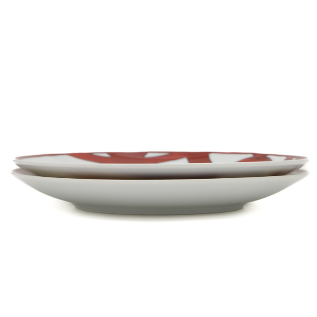 HERMES - エルメス ガダルキヴィール パンプレート 17cm お皿 陶器 ホワイト/レッド SALE対象 5%OFF】エルメス ガダルキヴィール パンプレート 17cm