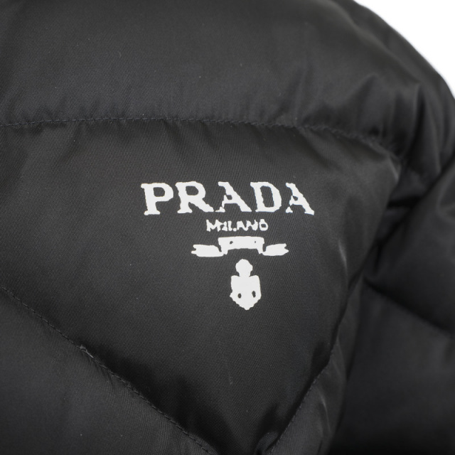 PRADA リナイロン ダウンジャケット ロゴベルト付 ブラック プラダ PRADA PRADA ダウンジャケット 292056 1WQ8 ReーNylon