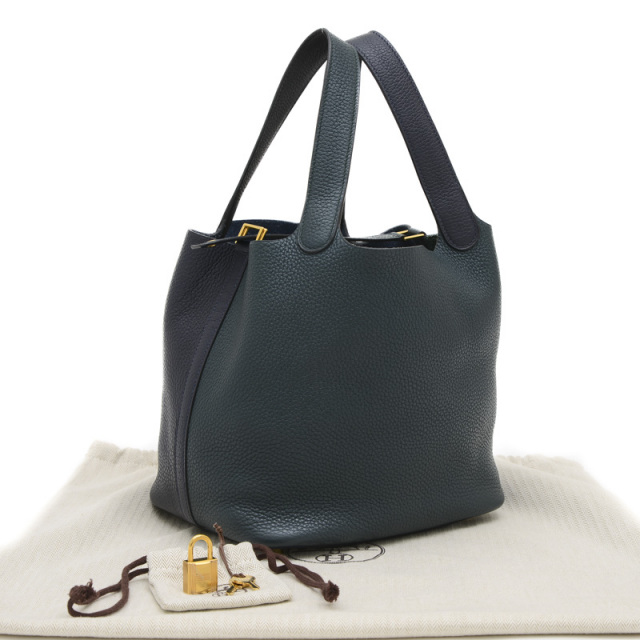HERMES エルメス ピコタンロックMM 22 Y刻印 ネイビー