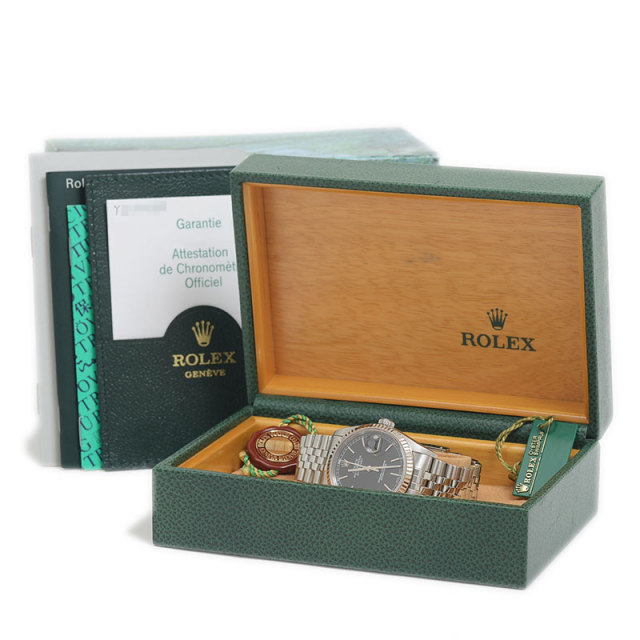 ROLEX 16234 箱のみ ロレックス デイトジャスト 16234 メンズ 黒文字盤 Y番 ROLEX