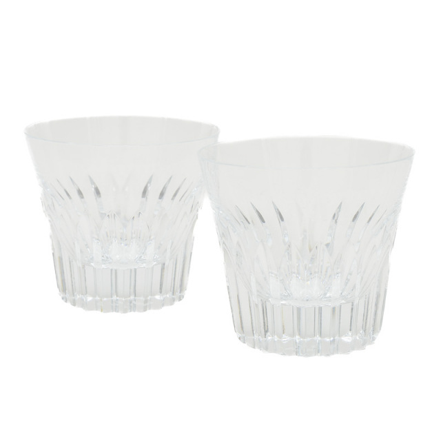 Baccaratクリスタルガラス ロックグラス 2個セット キッチン