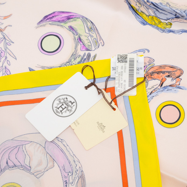 エルメス カレ70 スカーフ Les Anamorphoses アナモルフォーズ ピンク  