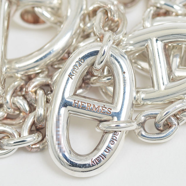 HERMES ファランドール　st シルバー チェーンブレスレット 新品未使用】HERMES シルバーチェーンブレスレットファランドールST