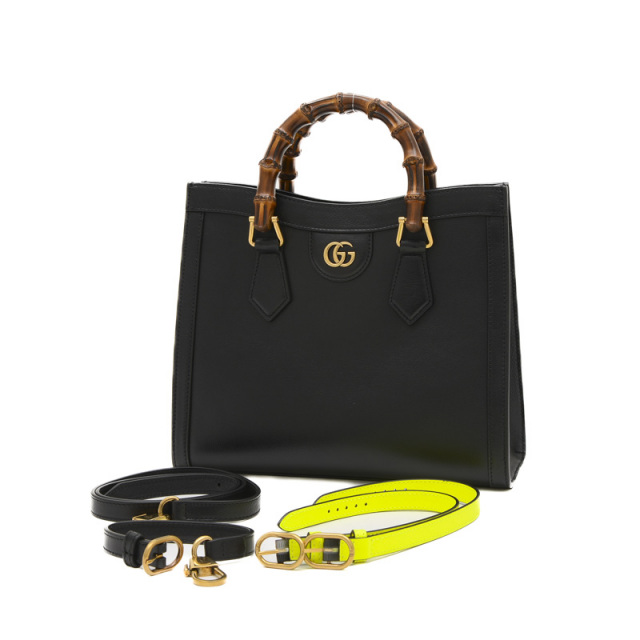 グッチ ダイアナ スモール バンブーバッグ レザー ブラック 660195 GUCCI 