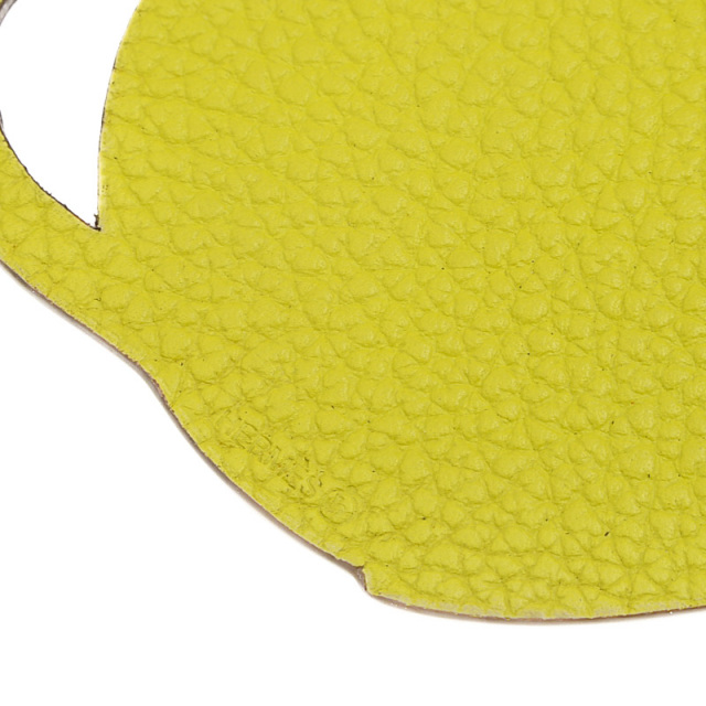 エルメス プティアッシュ エキドナ 本望 チャーム レザー 黄色 