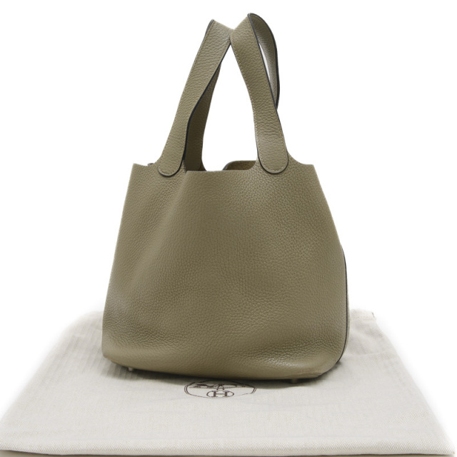 エルメス ピコタンロック MM 22 トリヨン セージ シルバー金具 A