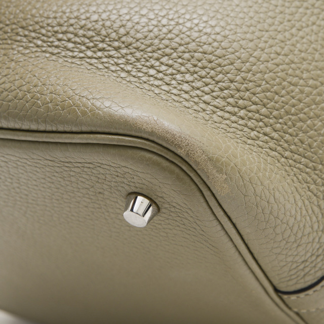★A刻印★HERMES エルメス ピコタンロック MM セージ シルバー金具 HERMES - ☆A刻印☆HERMES エルメス ピコタンロック MM セージ