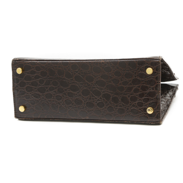 未使用フェラガモヴァラ　リボン　トゥクロコ型押し フェラガモ ヴァラリボン クロコ型押し 2WAYハンドバッグ