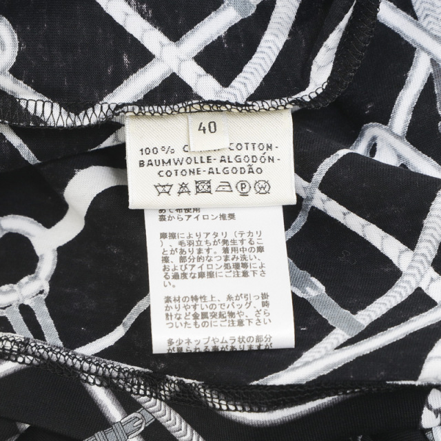 エルメス Tシャツワンピース 完璧なコース ブラック 40サイズ HERMES