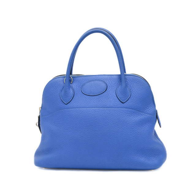 エルメス ボリード31 トリヨン ブルーイドラ シルバー金具 Q刻印 HERMES