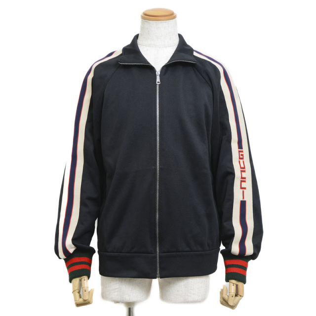 【国内発送★GUCCI】テクニカルジャージー ジップ ジャケット GUCCI グッチ テクニカル ジャージー ジップジャケット ブラック