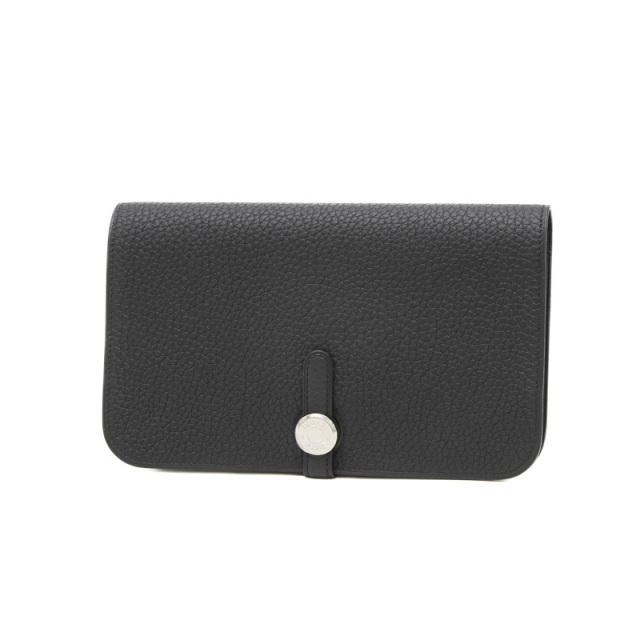 【正規品】HERMES ドゴンGM 長財布〈ブラック〉 エルメス ドゴンGM 長財布 トゴ ブラック シルバー金具 W刻印 HERMES