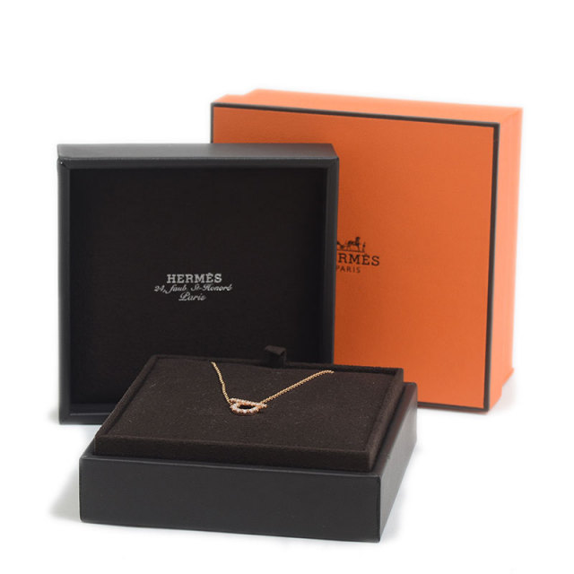 【洗練された輝き♪】HERMES ネックレス Finesse ピンクゴールド 日本完売】HERMESネックレスピンクゴールドエルメス (HERMES