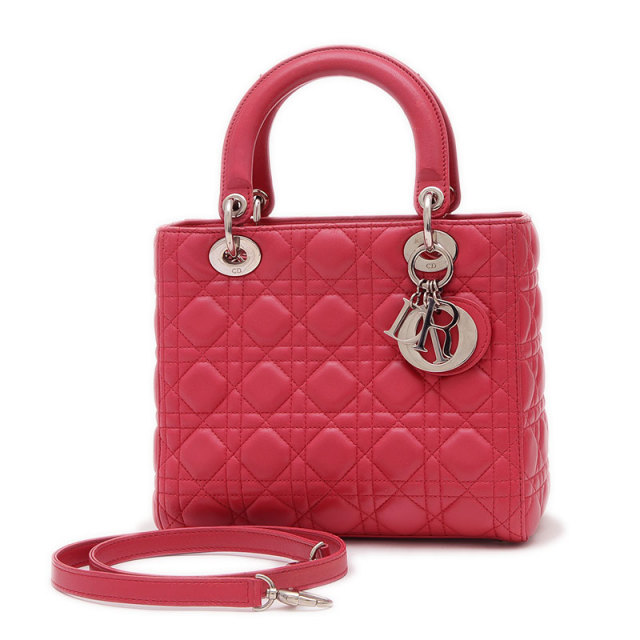 Christian Dior レディディオール カナージュ ハンドバッグ 赤 クリスチャンディオール Christian Dior レディディオール