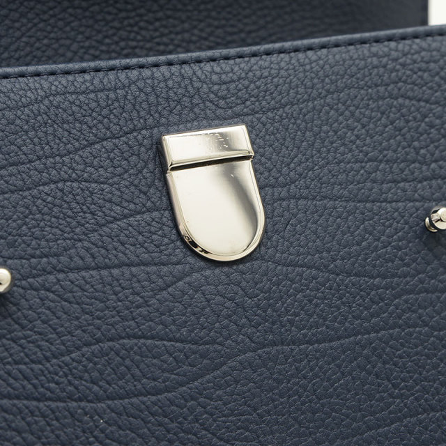 DELVAUX デルヴォー ハンドバッグ ネイビー 紺色 レザー ベルギー王室 DELVAUX デルヴォー ハンドバッグ ネイビー 紺色 レザー