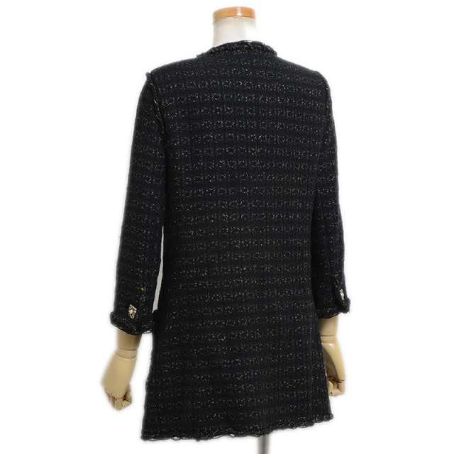 シャネル　CHANEL ツイードジャケット CHANEL シャネル ツイードジャケット レディース36 パープル