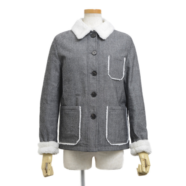 Dior - ディオール ボアジャケット コットン混 ブラック レディース 36サイズ ディオール ボアジャケット コットン混 ブラック レディース 36