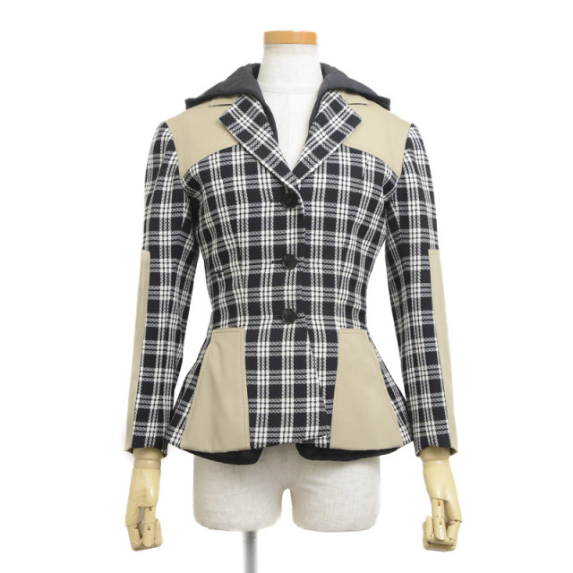 ディオール 2IN1 ジャケット ウール ブラック/ベージュ