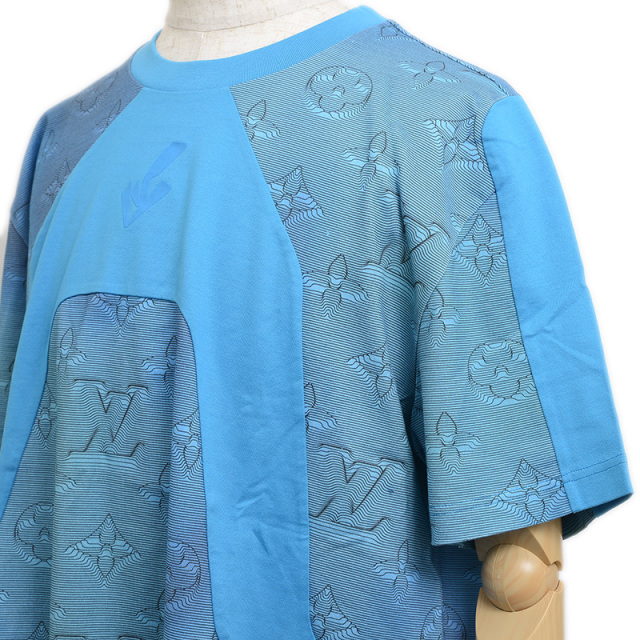 美品　現行モデル　ルイヴィトン　モノグラム　総柄　シャツ　ブルー　サイズXS 中古・古着通販】LOUIS VUITTON (ルイ ヴィトン) モノグラム