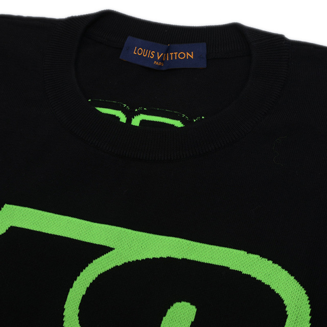 ✨【美品】LOUIS VUITTON ブラック Tシャツ S Louis Vuitton LV Embellished Jersey T-shirt Black Men's