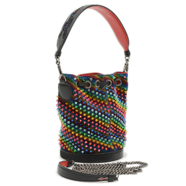 クリスチャンルブタン マリージェーン スタッズ バケット 2WAY