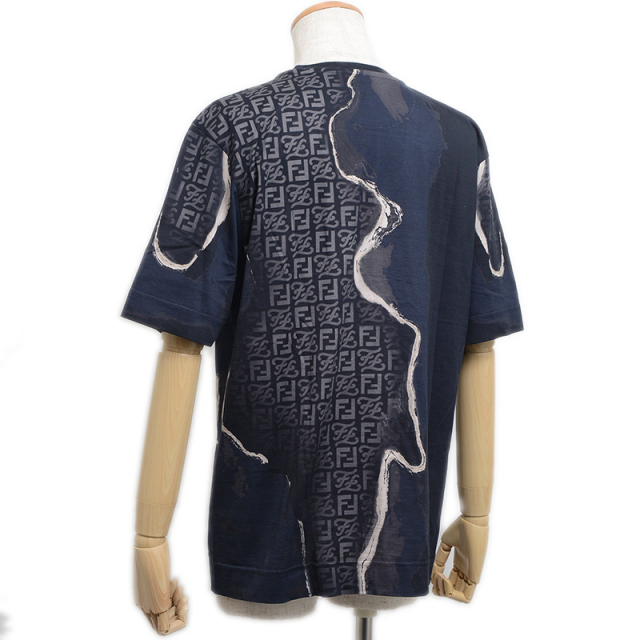 FENDI フェンディ Tシャツ・カットソー 紺 4103824S0002 FENDI(フェンディ) Tシャツ・カットソー(メンズ) - 海外通販のBUYMA