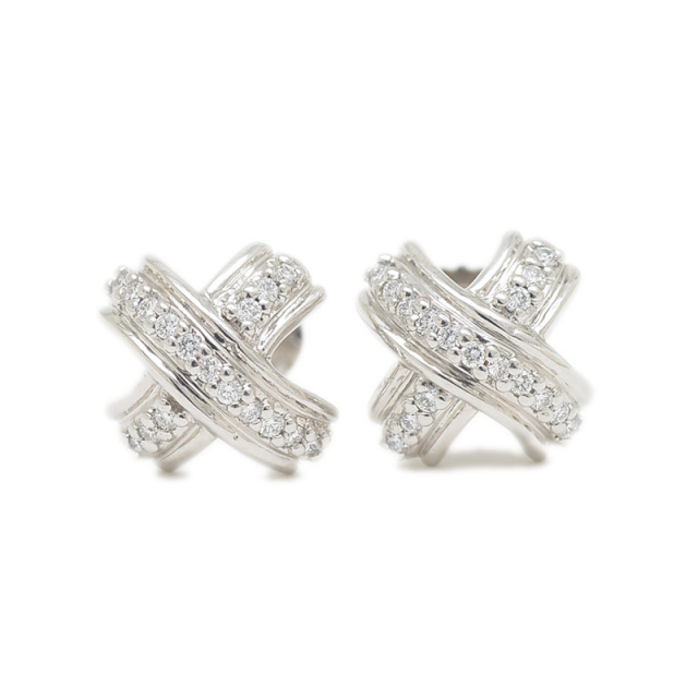 Tiffany & Co. K18シグネチャーピアス Tiffany & Co. - （新品仕上げ済）ティファニー TIFFANY
