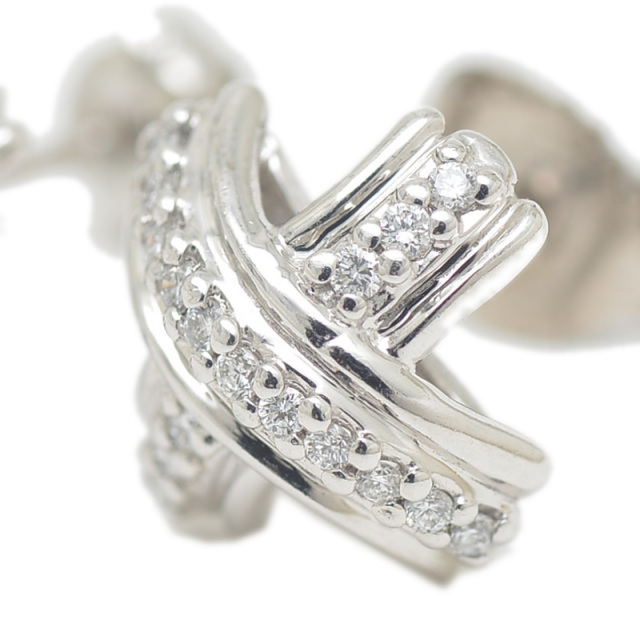 ティファニー シグネチャー ピアス K18WG/ダイヤ TIFFANY.CO